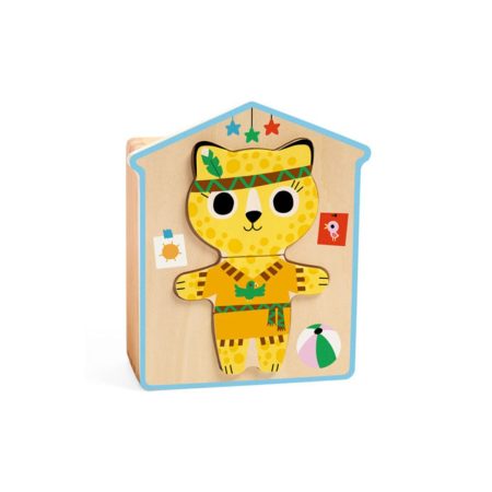 Wooden Puzzle in a box Dress Up Animals "Djeco"